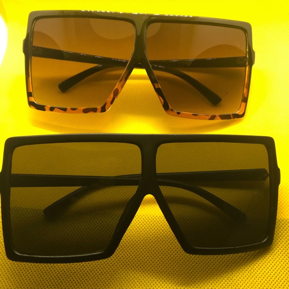 Oversized Square Flat Top Aviator XXL Sunglasses